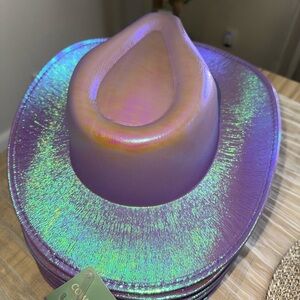 Purple Shiny Cowgirl Hat OS